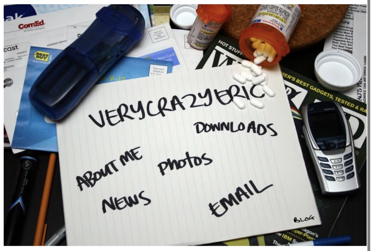 Screenshot of the VeryCrazyEric.com downloads page, 2006
