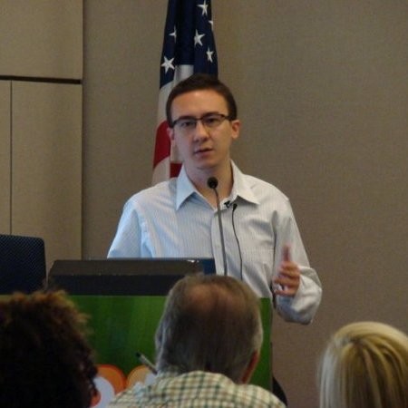 Eric Barker speaking at a marketing conference